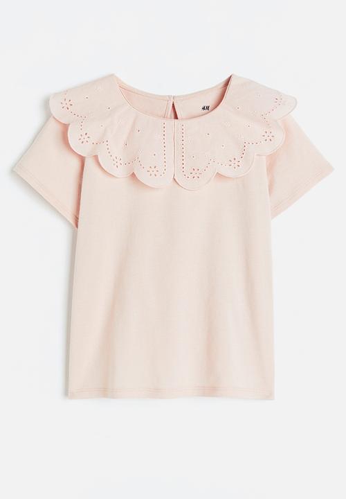 H&M - Collared top - powder pink 