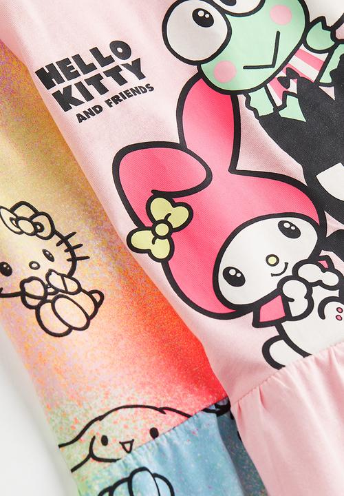 H&M - 2-Pack printed cotton dresses - light pink hello kitty