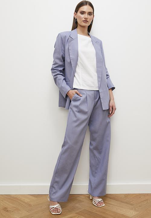 edit - Linen blend boat neck cami - white