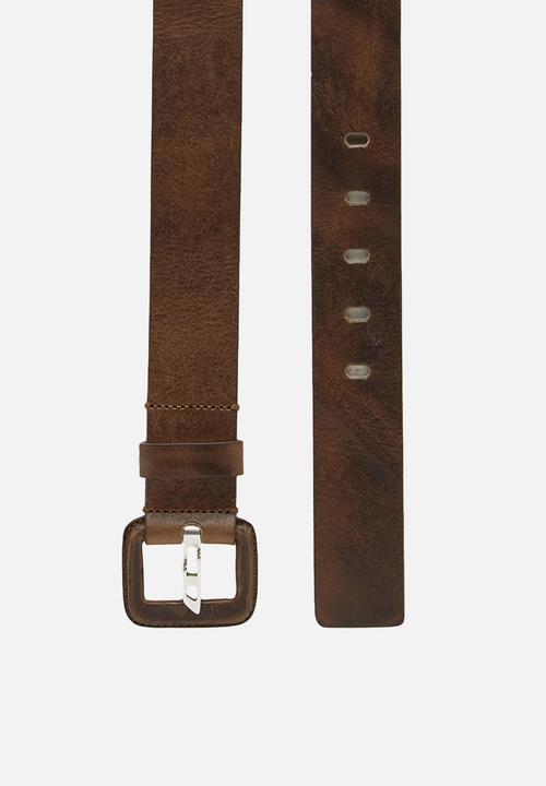 Diesel  - D logo b-aron belt - brown 
