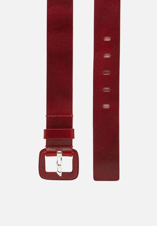 Diesel  - D logo b-aron belt - red 