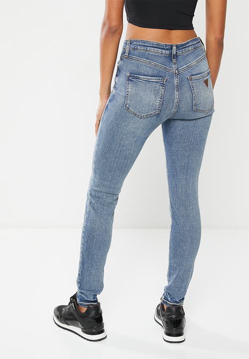 GUESS - 1981 high rise skinny - mid wash
