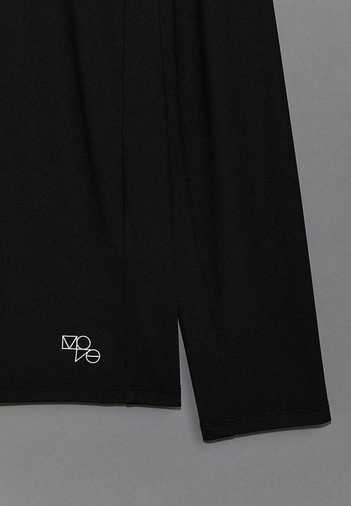 H&M - Drymove™ zip-top sports top - black