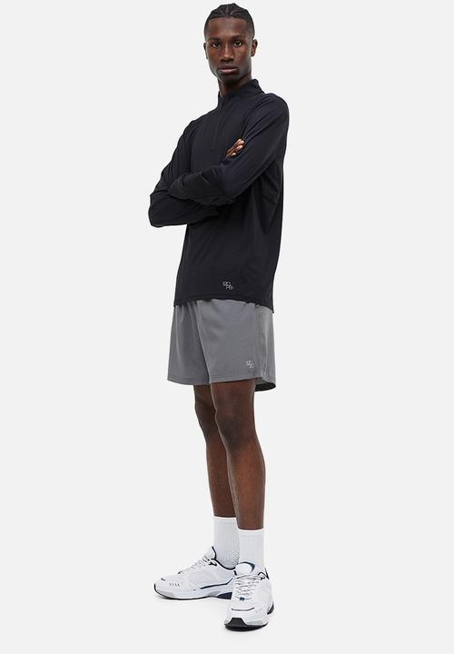 H&M - Drymove™ zip-top sports top - black