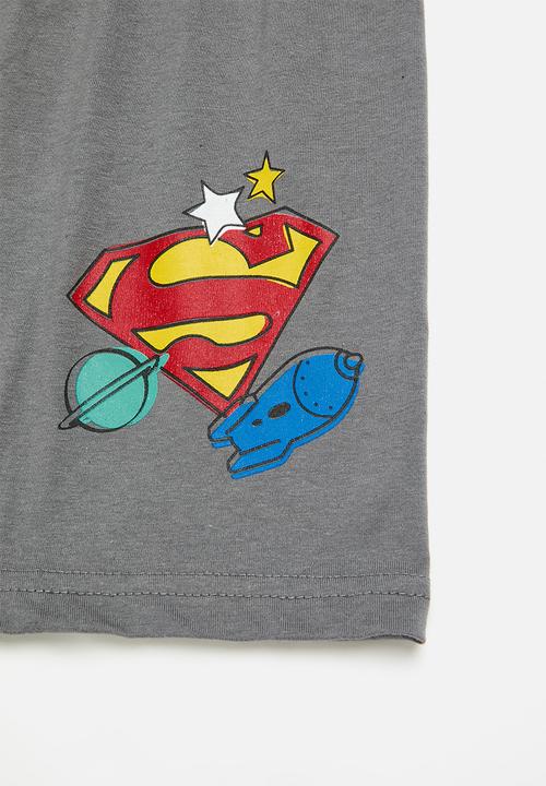Character Group - Superman short sleeve pj set - black