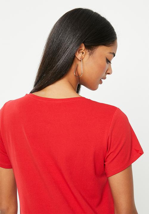 SISSY BOY - Loved and known: regular fit top with short sleeves - red