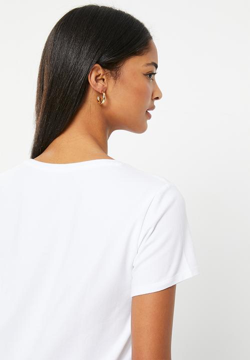 SISSY BOY - A second glance: regular fit top with short sleeves - white