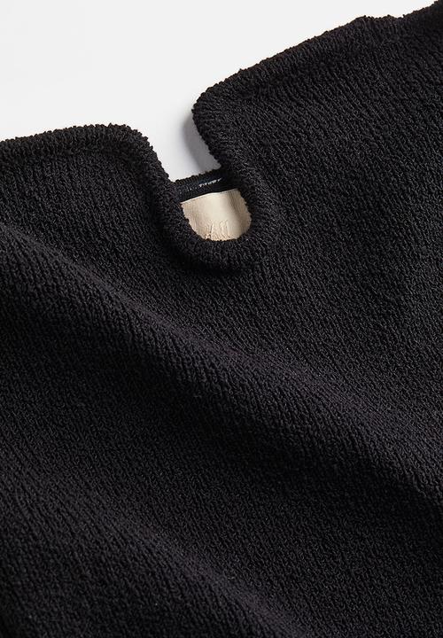 H&M - Knitted bandeau top - black