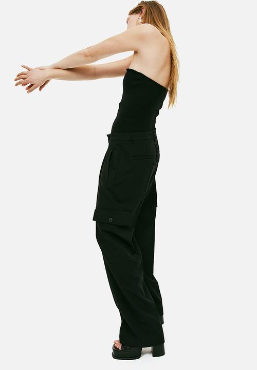 H&M - Knitted bandeau top - black