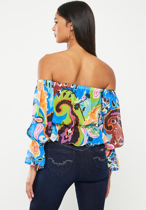 SISSY BOY - Delightful days: bardot blouse - multi 
