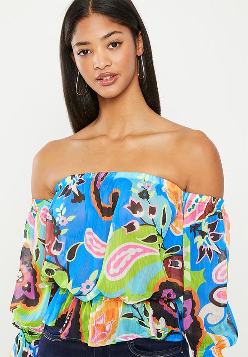 SISSY BOY - Delightful days: bardot blouse - multi 