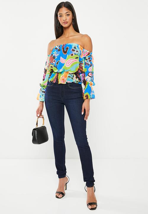 SISSY BOY - Delightful days: bardot blouse - multi 