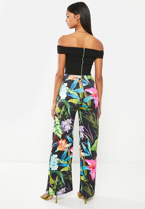 SISSY BOY - So hectic: bardot jumpsuit with front slits - multi