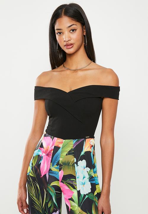 SISSY BOY - So hectic: bardot jumpsuit with front slits - multi