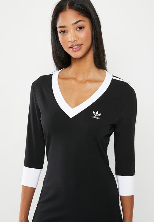 adidas Originals - V-neck dress w - black