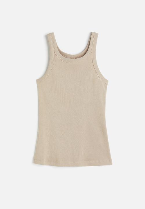 H&M - Ribbed vest top - beige