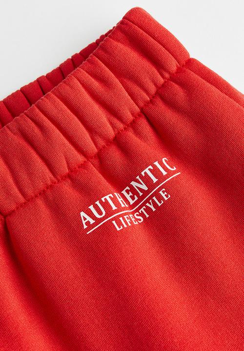H&M - Joggers - red authentic lifestyle
