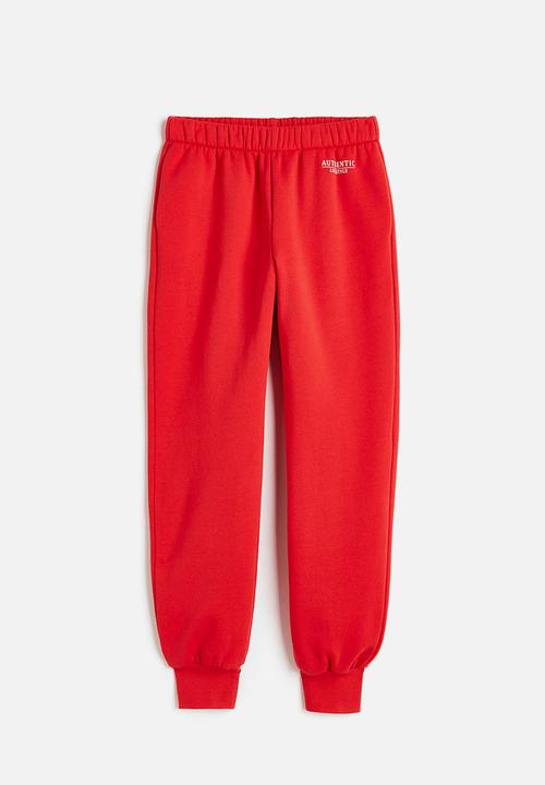 H&M - Joggers - red authentic lifestyle