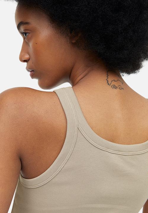 H&M - Ribbed vest top - beige