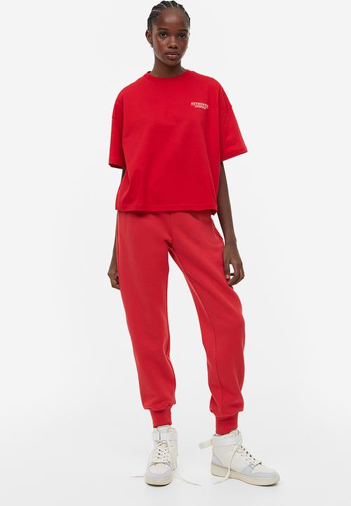 H&M - Joggers - red authentic lifestyle