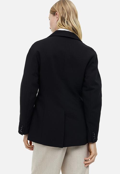 H&M - Single-breasted twill blazer - black