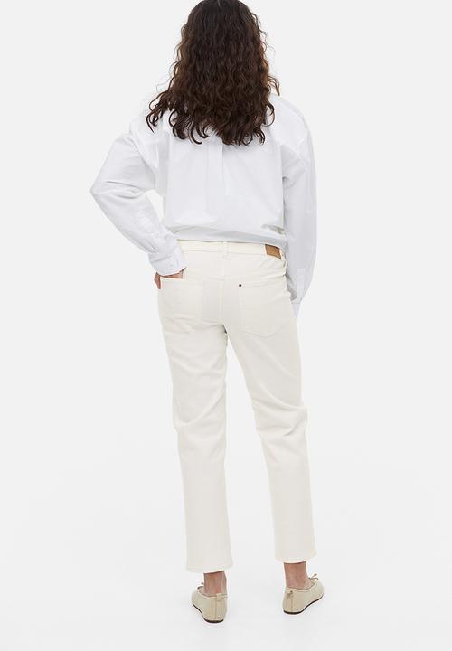 H&M - Mama straight ankle jeans - white
