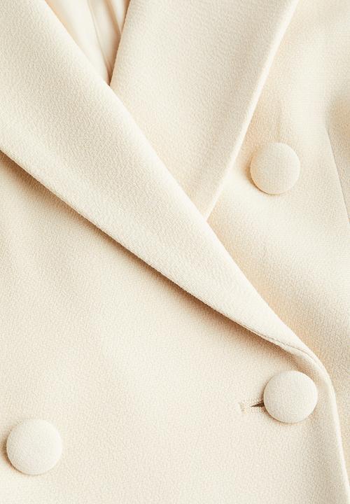 H&M - Double-breasted blazer - light beige