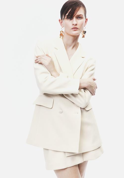 H&M - Double-breasted blazer - light beige