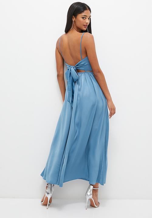 MILLA - Fit & flare with back tie detail - coronet blue