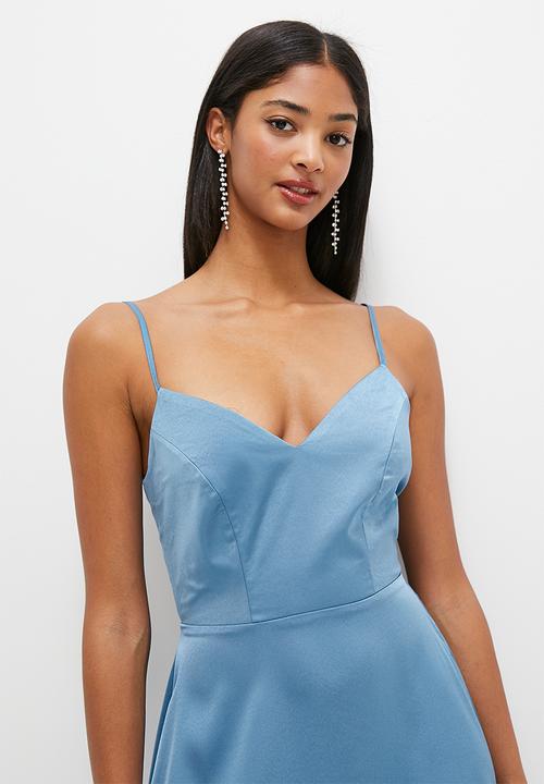 MILLA - Fit & flare with back tie detail - coronet blue