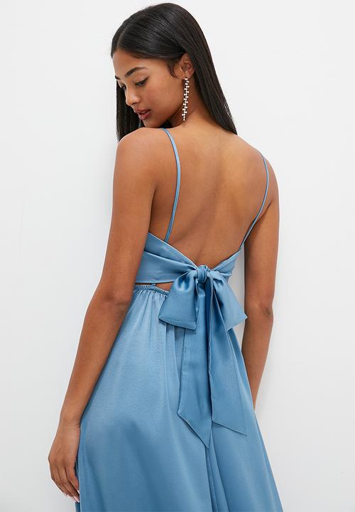 MILLA - Fit & flare with back tie detail - coronet blue