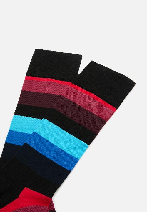 Happy Socks - Stripe socks - black