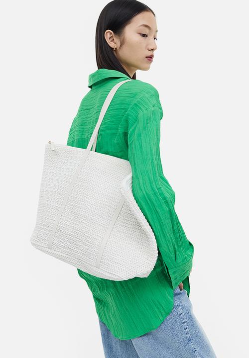 H&M - Straw shopper - white