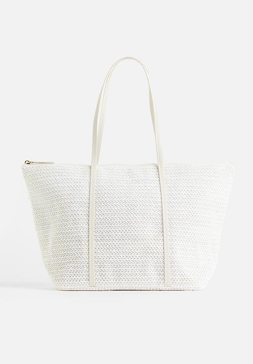 H&M - Straw shopper - white