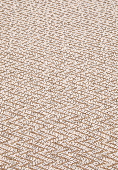 H&S - Herringbone cotton throw - natural & beige