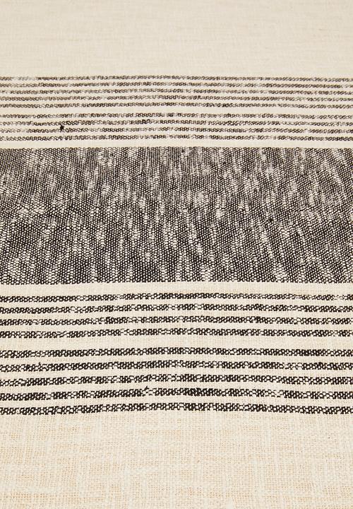 H&S - Ezra striped cotton throw - grey