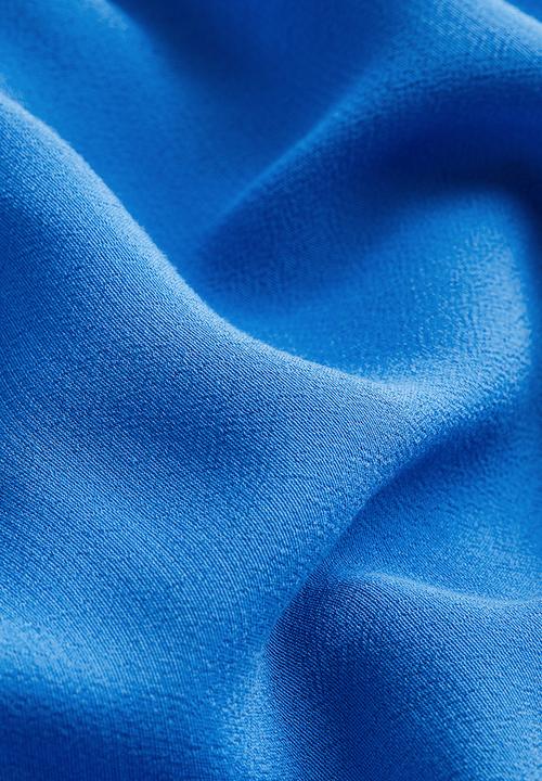 H&M - Voluminous frill-trimmed dress - bright blue