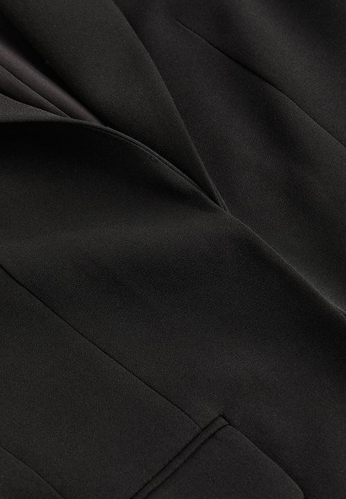 H&M - Gathered-sleeve jacket - black