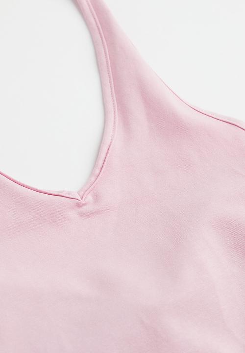 H&M - Halterneck v-neck top - light pink 