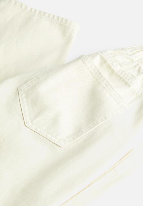 H&M - High waist twill trousers - cream