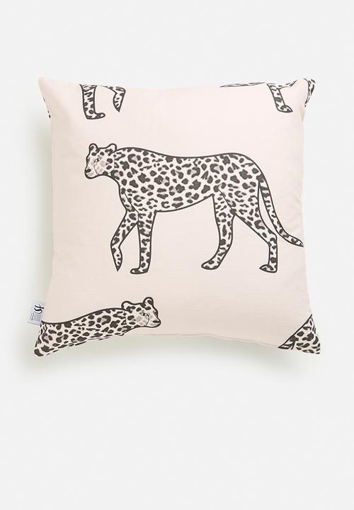 Sixth Floor - Fierce kids cushion cover - pink & black