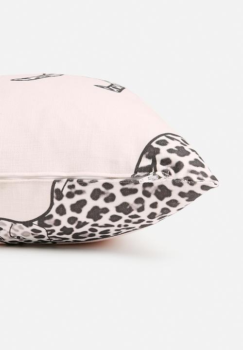 Sixth Floor - Fierce kids cushion cover - pink & black