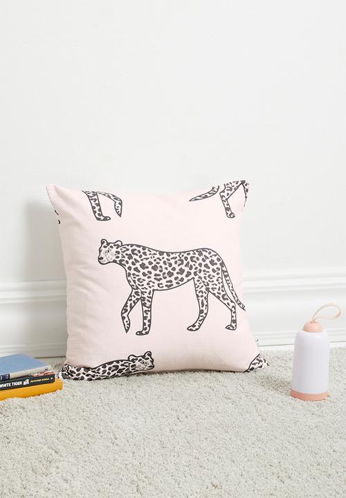 Sixth Floor - Fierce kids cushion cover - pink & black