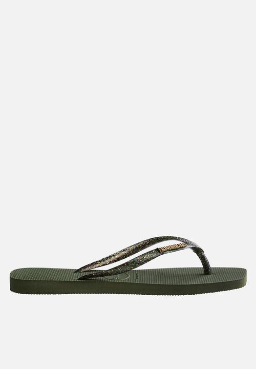 Havaianas - Square logo metallic - green