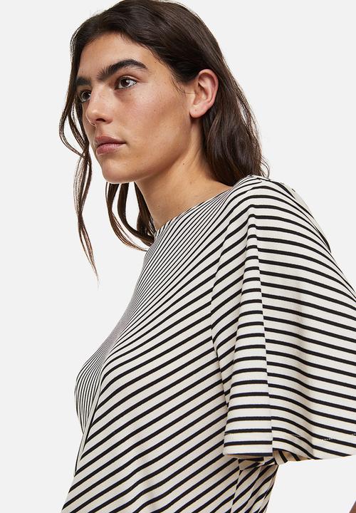 H&M - Jersey top - cream striped 