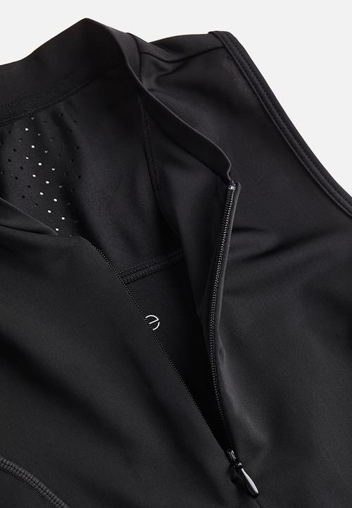 H&M - Drymove™ cropped sports top - black