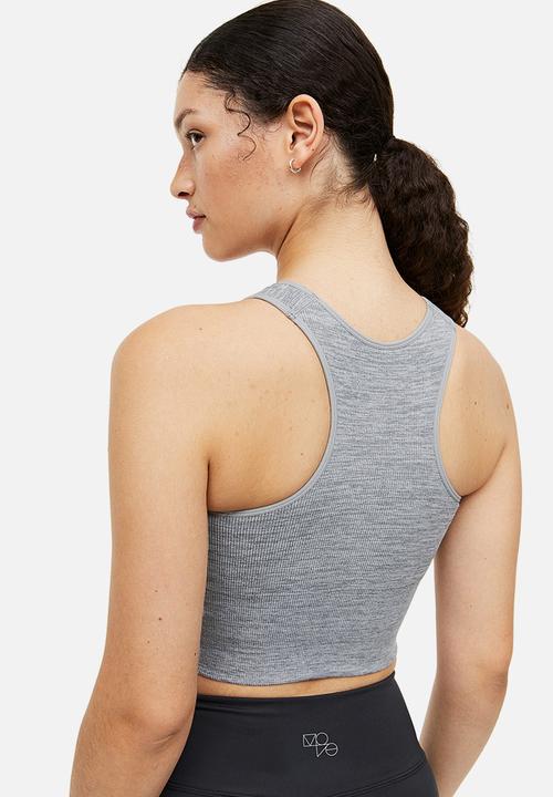 H&M - Drymove™ medium support sports bra - grey marl 
