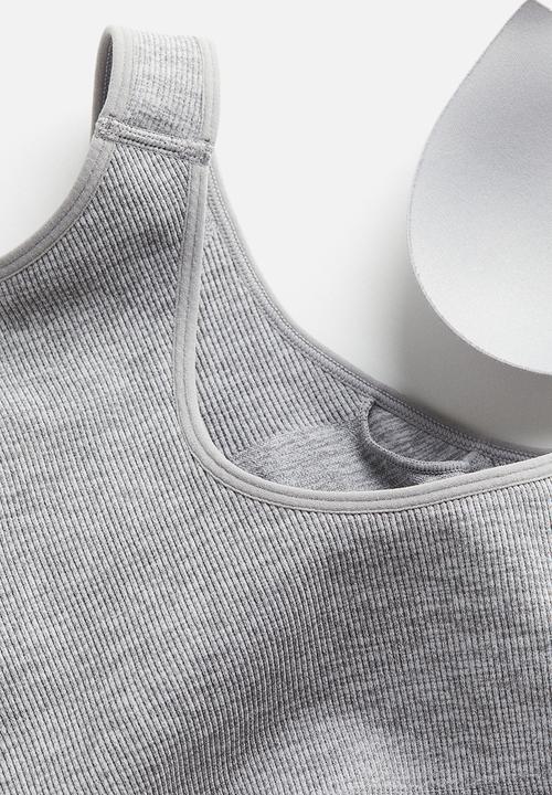H&M - Drymove™ medium support sports bra - grey marl 