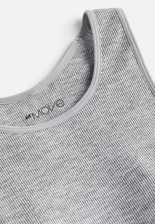 H&M - Drymove™ medium support sports bra - grey marl 