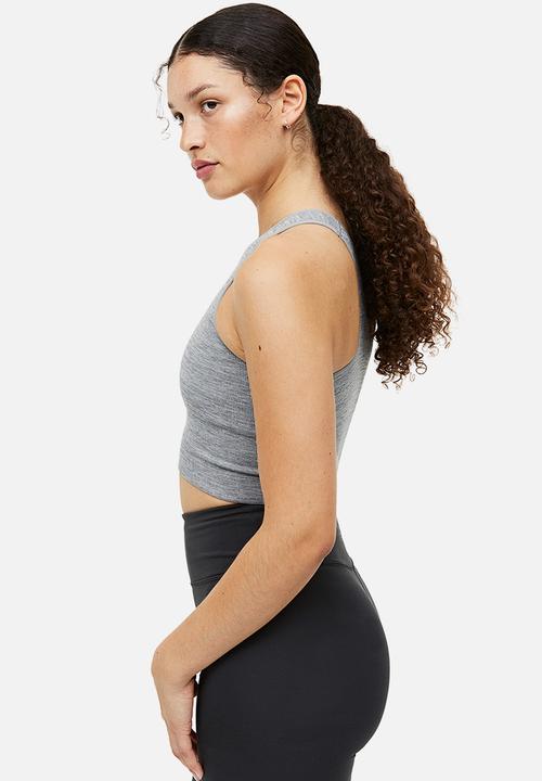 H&M - Drymove™ medium support sports bra - grey marl 